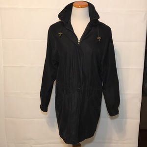 London Fog Brand Black Anorak Jacket Size Small
